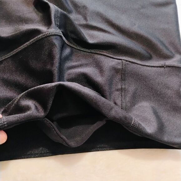 Athleta Elation Sheen Tight High Rise 7/8 Leggings XS Black Metallic Y3K Yoga - Picture 14 of 16